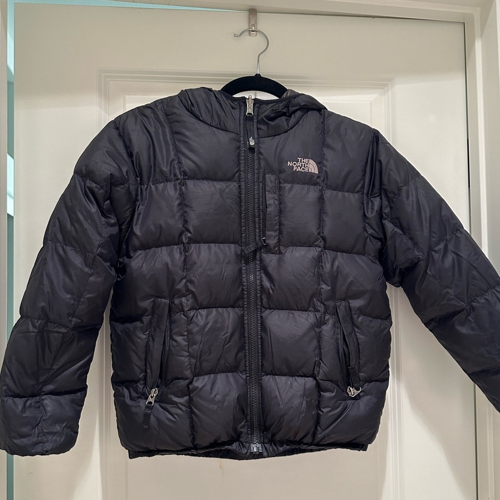 The North Face Boys hooded reversible jacket, size m (10/12)